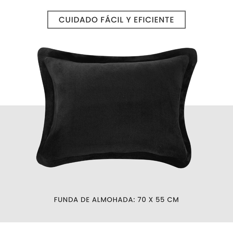 Edredon Cama Sencilla Reversible Ovejero Suave Negro Doble Fas