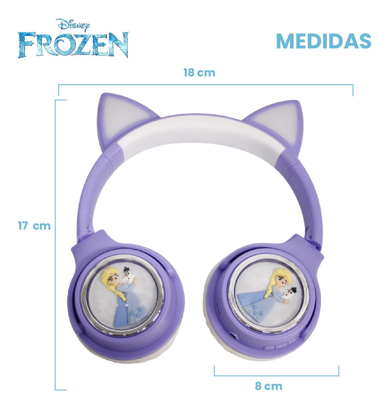 Audifonos Para Ninas Princesas Con Luz Rgb Bluetooth Intensamente