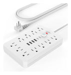 Multitoma Extension Proteccion De Picos 17 En 1 Usb / Usb C