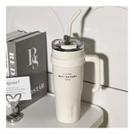 Termo Acero Inoxidable 900Ml Premium Sitarayuri Doble Boquilla Frio/Calor Coffee Beige