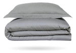 Edredon Microfibra Para Cama Sencilla 2 Fundas Tela Suave Gris Claro