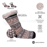 Combo Cinturon Termico Alivia Colicos Blanco + Medias Termicas De Peluche Ovejeras