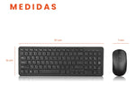 Teclado Con Mouse Inalambrico Usb Receptor Slim Elegante Km Negro Con Numeros