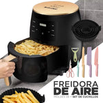 Freidora De Aire 6L Airfryer Con Moldes Y Set De Cuchillos