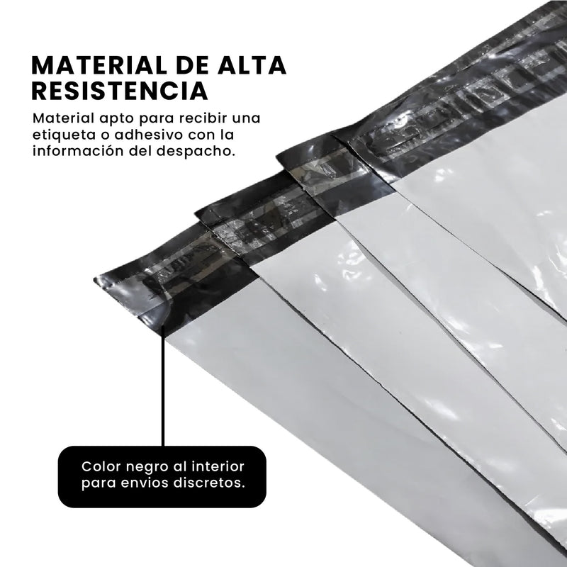Bolsas De Seguridad Porta Guia Para Mensajeria 19 X 25 Ecommerce Biodegradable