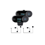 Intercomunicador Bluetooth Tcom Con Pantalla Para Moto, Impermeable Y Con Radio Fm