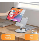 Base Pc Tablet Soporte Ajustable Giratorio Corporativo Metal