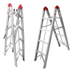 Escalera Plegable Tijera No Ocupa Espacio Practica Aluminio Resiste 150Kg 8 Peldanos
