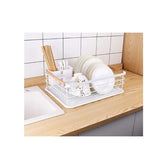 Platero Escurridor Para Cocina Practico Elegante Blanco En Acero