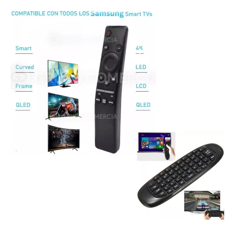 Control Remoto Compatible Smarttv Samsung Con Air Mouse Teclado Universal Usb
