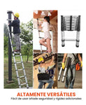 Escalera Telescopica 3.8 Metros Ajustable Aluminio Practica