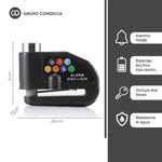Combo Candado De Disco Con Alarma + Proteccion De Calzado Para Moto