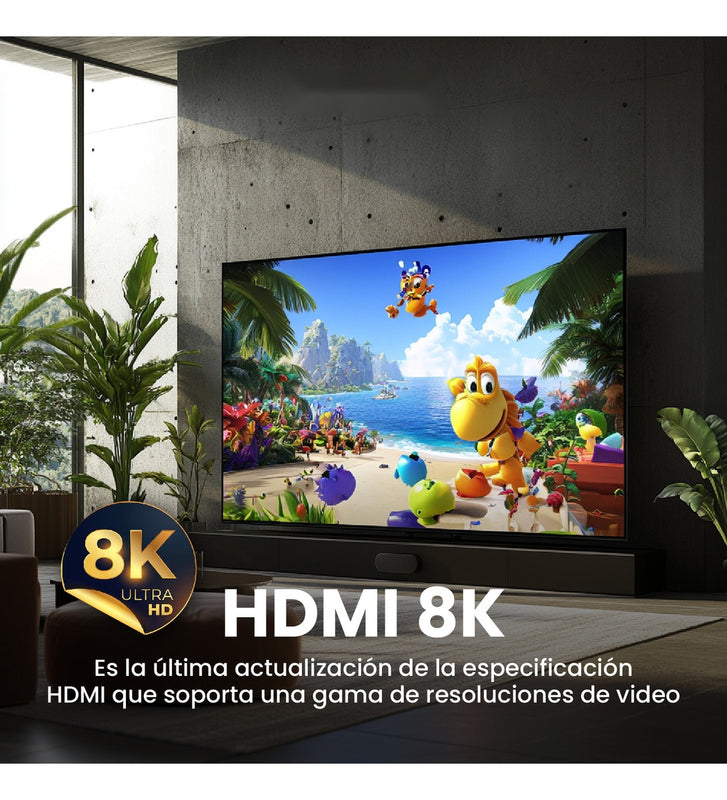 Cable Hdmi 8K 4K Hd Alta Velocidad 48Gbps 3 Metros Hd