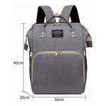 Bolso Panalera Multifuncional Corral 3 En 1 Para Bebes Color Gris