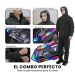 Impermeable Motero Talla L Con Intercomunicador Bluetooth Y20 Manos Libres