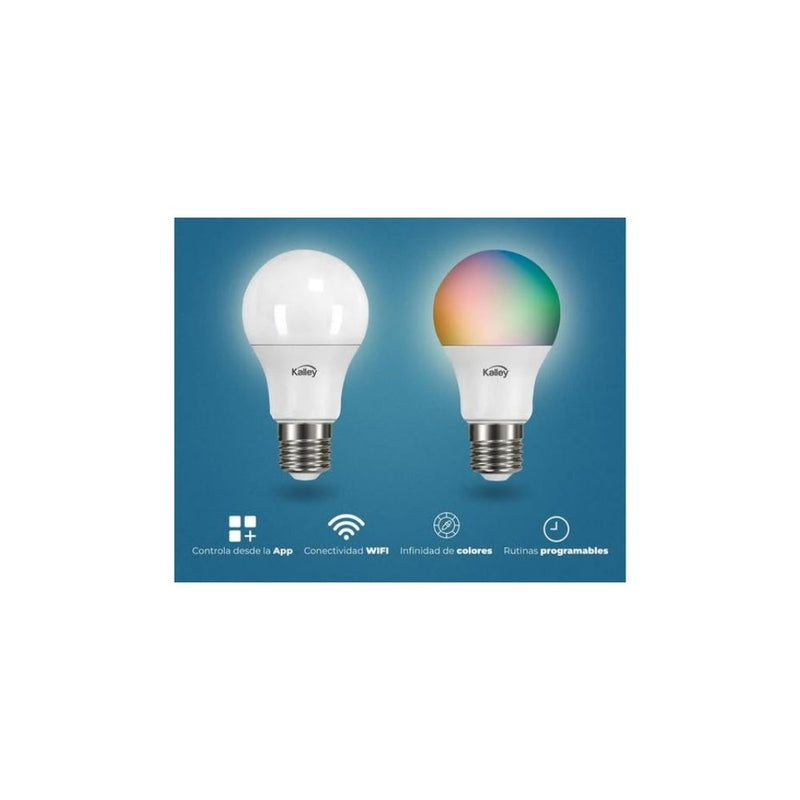 Bombillo Inteligente Wifi Kalley Led Rgb Multicolor Compatible App