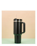 Termo Vaso Conserva Temperatura 1.2 L Acero Inoxidable Con Pitillo Negro Flask