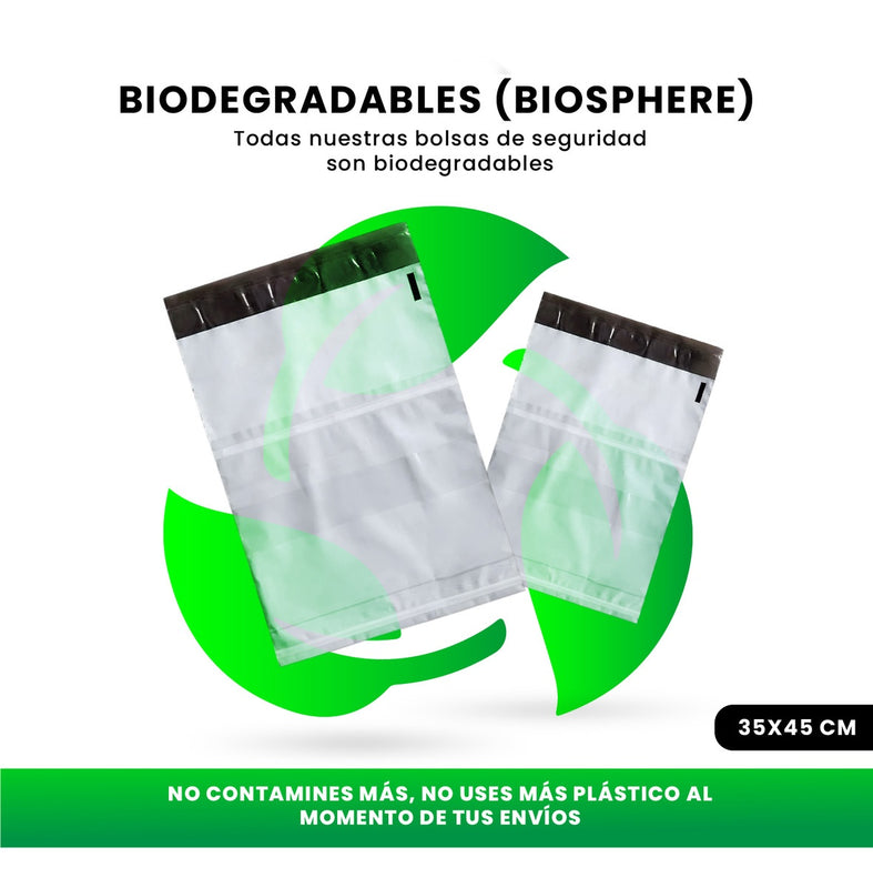 Bolsas De Seguridad Porta Guia Para Mensajeria 45 X 35 Ecommerce Biodegradable