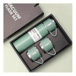 Set Termo De Agua Caliente Vasos Termicos Cafe + 3 Tazas Color Verde