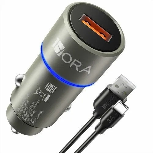 Cargador De Auto Carga Rapida Usb 1Hora Original