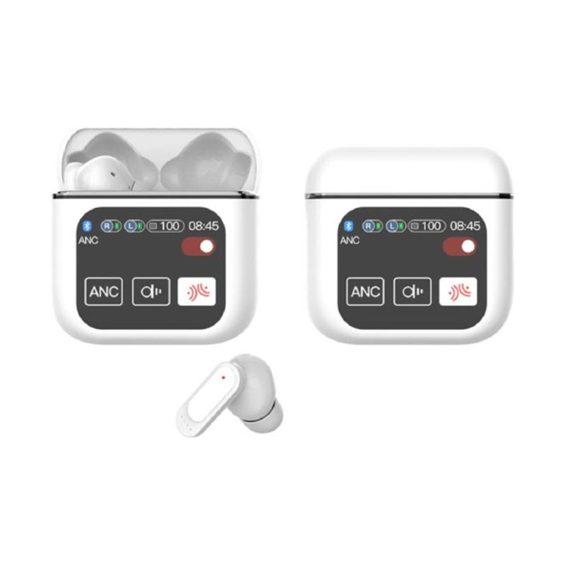 Audifonos Bluetooth 5.2 5Ta Generacion Blanco Pantalla