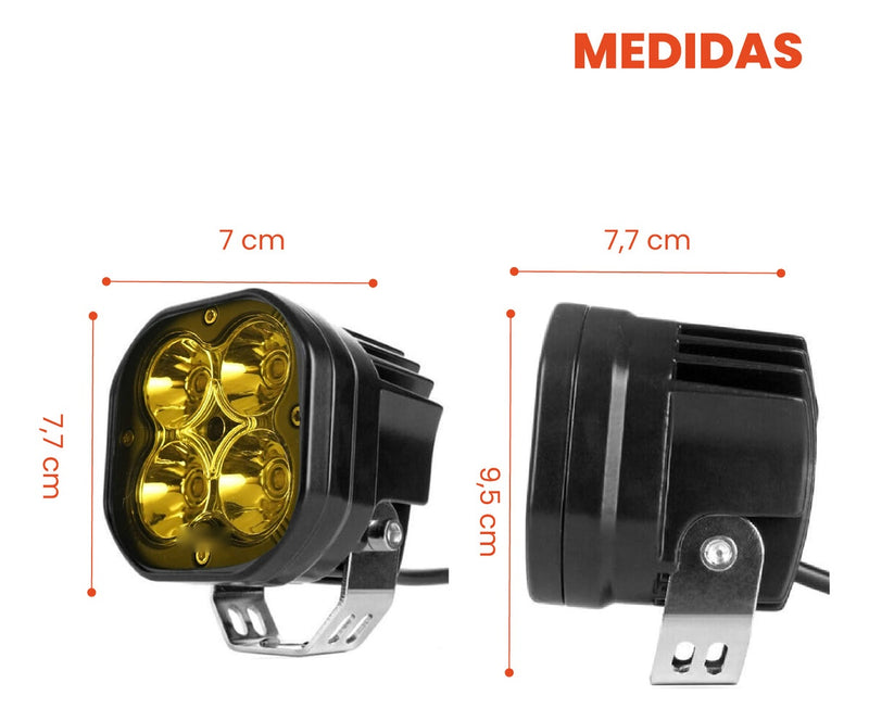 Par Exploradoras Led Para Vehiculos 8000Lm Largo Alcance