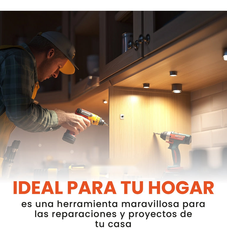 Taladro Inalambrico Doble Bateria 25V Con 30 Accesorios Estuche