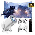 Proyector Smart S40 Max Pro 4K Android 11 Wifi 5G + 2 Controles Pantalla 200 30.000 Juegos Y Apps
