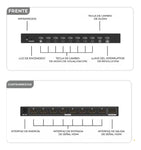 Splitter Controlador Hdmi 8 Pantallas 8X1 4K Control Remoto