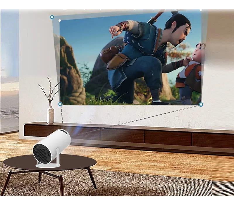 Mini Proyector Led Smart Android 11 Fhd 4500 Lumenes Wifi Bt Color Blanco