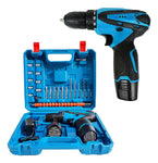 Taladro Con Estuche Inalambrico Doble Baterias 25 Accesorios Maletin Percutor