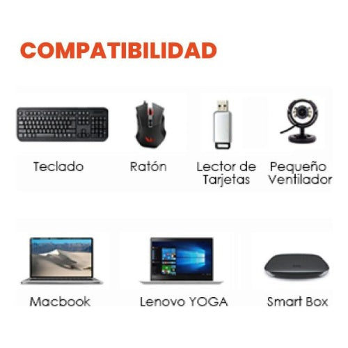 Hub Multipuertos Metalico Red Gigabit Rj45 1000Mbps Usb 3.0