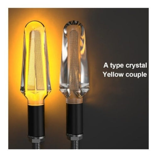 Direccionales Led Cristal Lujo Para Moto Universal Original