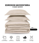 Edredon Microfibra Para Cama Queen Tela Suave Beige