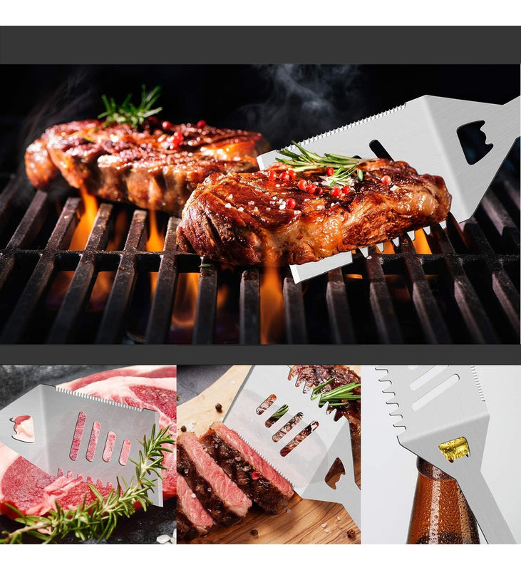 Set Parrilla Bbq 25 Piezas Con Maletin Acero Lujo Kit Asados