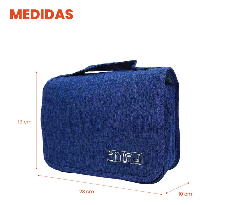 Organizador Cosmetiquera De Maquillaje Impermeable Azul Para Bolsos