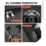 Morral Antirrobo Con Puerto Usb Y Compartimento Para Laptop Con Audifonos Bluetooth