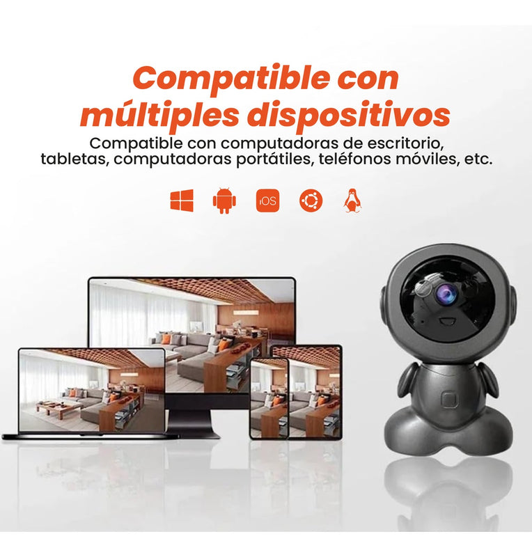 Camara Espia Inalambrica Hd Robot Inteligente Con App Discreta Con Modo Noche
