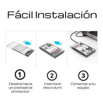 Caja Externa Case Disco Duro Sata 2.5 Usb 3.0 Transparente