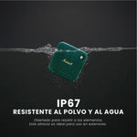 Parlante Bluetooth Sonido Potente Usb Mp3 Fm Portable Tono Verde Marshall