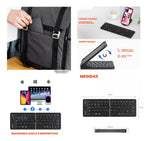 Soporte Laptop Aluminio Ergonomico + Teclado Bluetooth Plegable