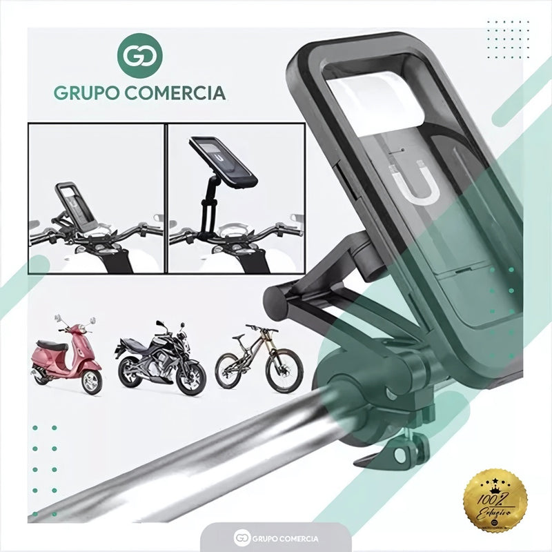 Combo Soporte Holder Para Celular Manubrio Moto + Soporte Camara Para Casco