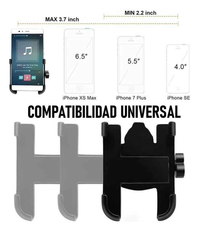 Holder Soporte Para Celular Metalico Alta Seguridad Moto