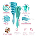 Combo Hair Top Cepillo Rizos Definidos + Cepillo Masajeador Cuero Cabelludo + Toalla Microfibra
