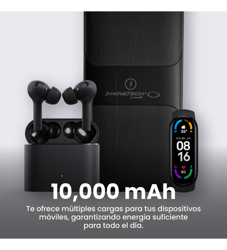 Power Bank Carga Inalambrica Y Cable 10.000Mah Carga Rapida