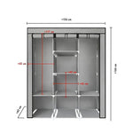Combo Closet Armable + 3 Cajas Almacenadoras Jeans + 3 Organizadores Ropa Interior