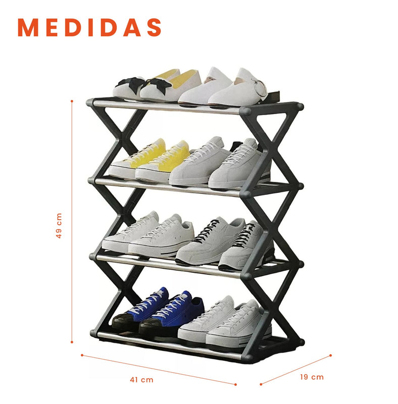 Organizador De Zapatos Para Hogar Armable Practico 4 Niveles