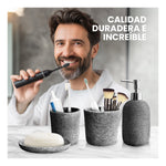 Organizador De Bano 4 Piezas De Lujo Con Dispensador De Jabon Premium Elegante