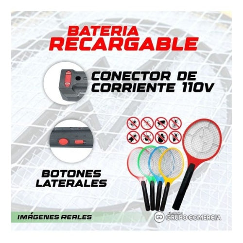 Raqueta Electrica Recargable Mata Mosquitos Zancudos