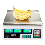 Bascula 40Kg Doble Pantalla Acero Inoxidable Digital Memoria